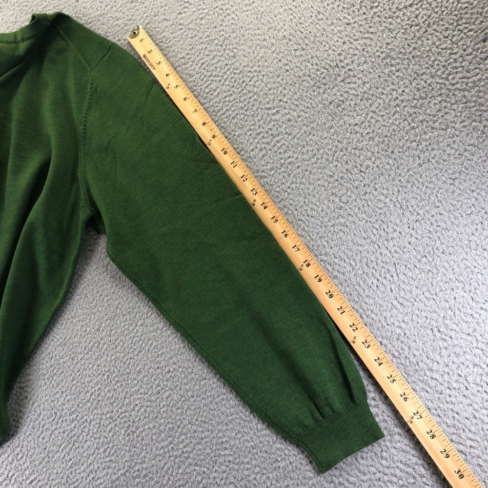 Vtg Brooks Brothers Sweater Mens Extra Large Green Merino Wool V Neck Pullover - Picture 9 of 12